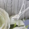 Silver C.Z. Leaf Necklace - F33037 Alternative Image