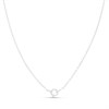 Silver C.Z. Shamrock Necklace - F33038 Alternative Image