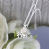 Silver C.Z. Shamrock Necklace - F33038 Alternative Image