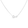 Silver C.Z. And Gold Tone Heart Necklace - F33046 Alternative Image