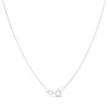 Silver Rectangular Blue C.Z. Halo Necklace - F33047 Alternative Image
