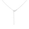 Silver Tapered Baguette CZ Flower Necklace - F33108 Alternative Image