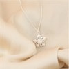 Silver Tapered Baguette CZ Flower Necklace - F33108 Alternative Image