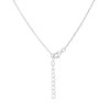 Silver Freshwater Pearl CZ Bow Necklet - F34119 Alternative Image