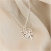Silver CZ Tree Of Life Heart Necklace - F34121 Alternative Image