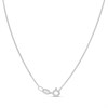 Silver Cubic Zirconia Floating Heart Necklace - F35151 Alternative Image