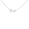 Silver Cubic Zirconia Key Necklace - F35154 Alternative Image