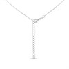 Silver Caged Pear CZ Heart Necklace - F35172 Alternative Image
