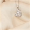 Silver Caged Pear CZ Heart Necklace - F35172 Alternative Image