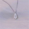 Silver Moonstone And CZ Oval Birthstone Necklace - F35198 Alternative Image