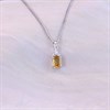 Silver Citrine And CZ Oval Birthstone Necklace - F35203 Alternative Image