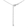Silver Cubic Zirconia Flower Cluster Necklace - F3577 Alternative Image