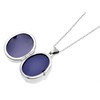 Silver Hinged Oval Locket And Chain - F4288 Alternative Image