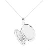 Silver Oval Flower Locket - F43001 Alternative Image