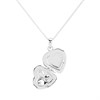 Silver Cubic Zirconia Heart Locket And Chain - F43002 Alternative Image