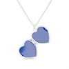 Silver And Diamond 21mm Heart Locket And Chain - F43006 Alternative Image