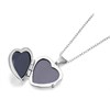 Silver Heart Locket And Chain - F4317 Alternative Image