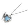 Silver Lattice Heart Locket And Chain - F4353 Alternative Image