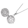 Silver Cubic Zirconia Stars, Moon And Hearts Locket And Chain - F4354 Alternative Image