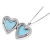 Silver Hinged Heart Locket And Chain - F4359 Alternative Image