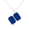 Silver Floral Rectangular Locket - F4364 Alternative Image