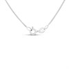 Silver Floral Rectangular Locket - F4364 Alternative Image