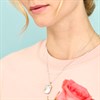 Silver Floral Rectangular Locket - F4364 Alternative Image