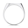 Silver Rhodium Plated Oval Signet Ring - F4931 Alternative Image