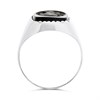 Silver Onyx Intaglio Signet Ring - F51002 Alternative Image