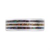 Silver Opal in Resin 3 Row Ring- 8mm - F5129 Alternative Image