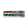 Silver Opal In Resin Two Row Ring- 8mm - F5130 Alternative Image