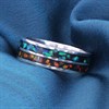 Silver Opal In Resin Two Row Ring- 8mm - F5130 Alternative Image