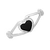 Silver Heart Onyx Ring - F5277 Alternative Image
