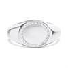 Silver Oval Signet Ring - F54008 Alternative Image