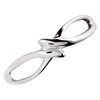 Silver Double Strand Crossover Ring - F5471 Alternative Image