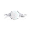 Silver Imitation Opal And Cubic Zirconia Ring - F60009 Alternative Image