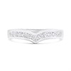 Silver Cubic Zirconia Channel Set Wishbone Ring - F60014 Alternative Image