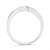 Silver Cubic Zirconia Channel Set Wishbone Ring - F60014 Alternative Image