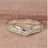 Silver Cubic Zirconia Channel Set Wishbone Ring - F60014 Alternative Image