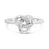 Silver Cubic Zirconia Knot Ring - F60015 Alternative Image