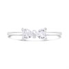 Silver Cubic Zirconia Bow Ring - F60017 Alternative Image