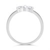 Silver Cubic Zirconia Bow Ring - F60017 Alternative Image
