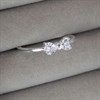 Silver Cubic Zirconia Bow Ring - F60017 Alternative Image