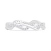 Silver Cubic Zirconia Wave Ring - F60018 Alternative Image