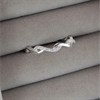 Silver Cubic Zirconia Wave Ring - F60018 Alternative Image