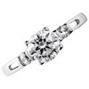 Silver Cubic Zirconia Solitaire Ring - F6007 Alternative Image