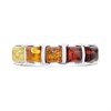 Silver Mixed Amber Ombre Ring - F60103 Alternative Image