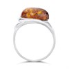 Silver Amber Teardrop Ring - F60104 Alternative Image
