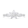 Silver CZ Flower Cluster  Ring - F60107 Alternative Image