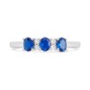 Silver Simulated Sapphire And CZ Ring - F60125 Alternative Image